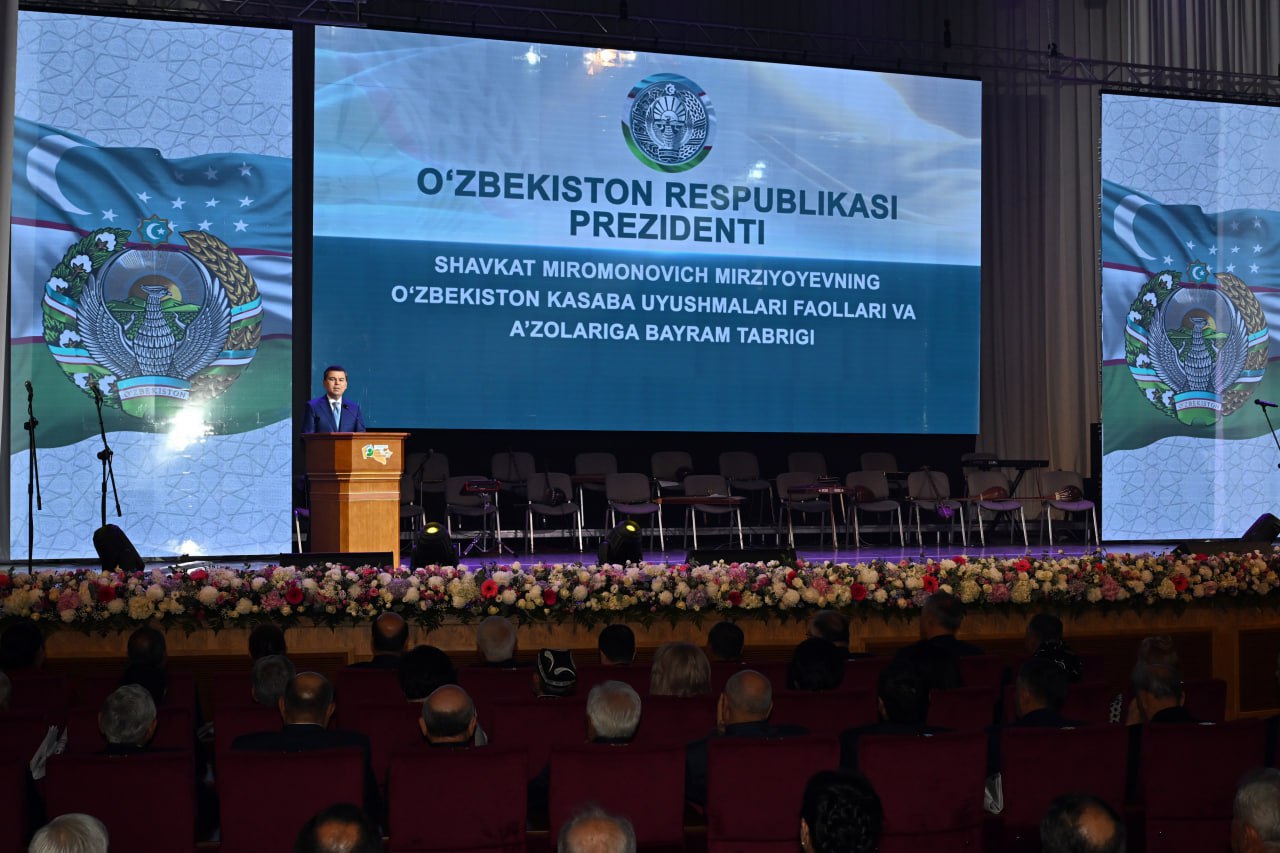 bugun toshkentda kasaba ujushmalari kuni va zbekistonda kasaba ujushmalari arakatining 120 jilligiga baishlangan tantanali tadbir blib tdi