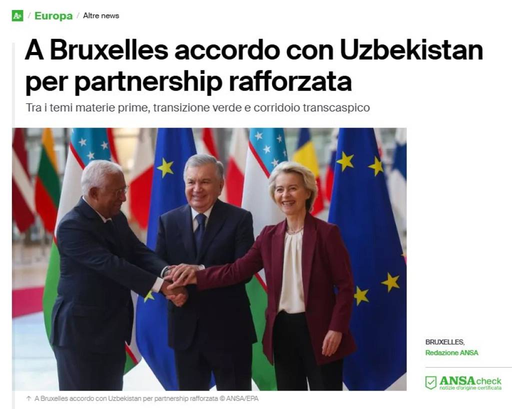 italiya oav bryusseldagi kelishuv shavkat mirziyoyev tashabbuslarining amaliy samarasidir