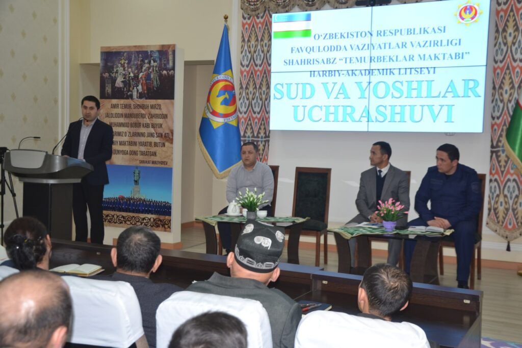 «Inson huquqlari oliy qadriyat» mavzusida “Sud va yoshlar” uchrashuvi tashkil yetildi