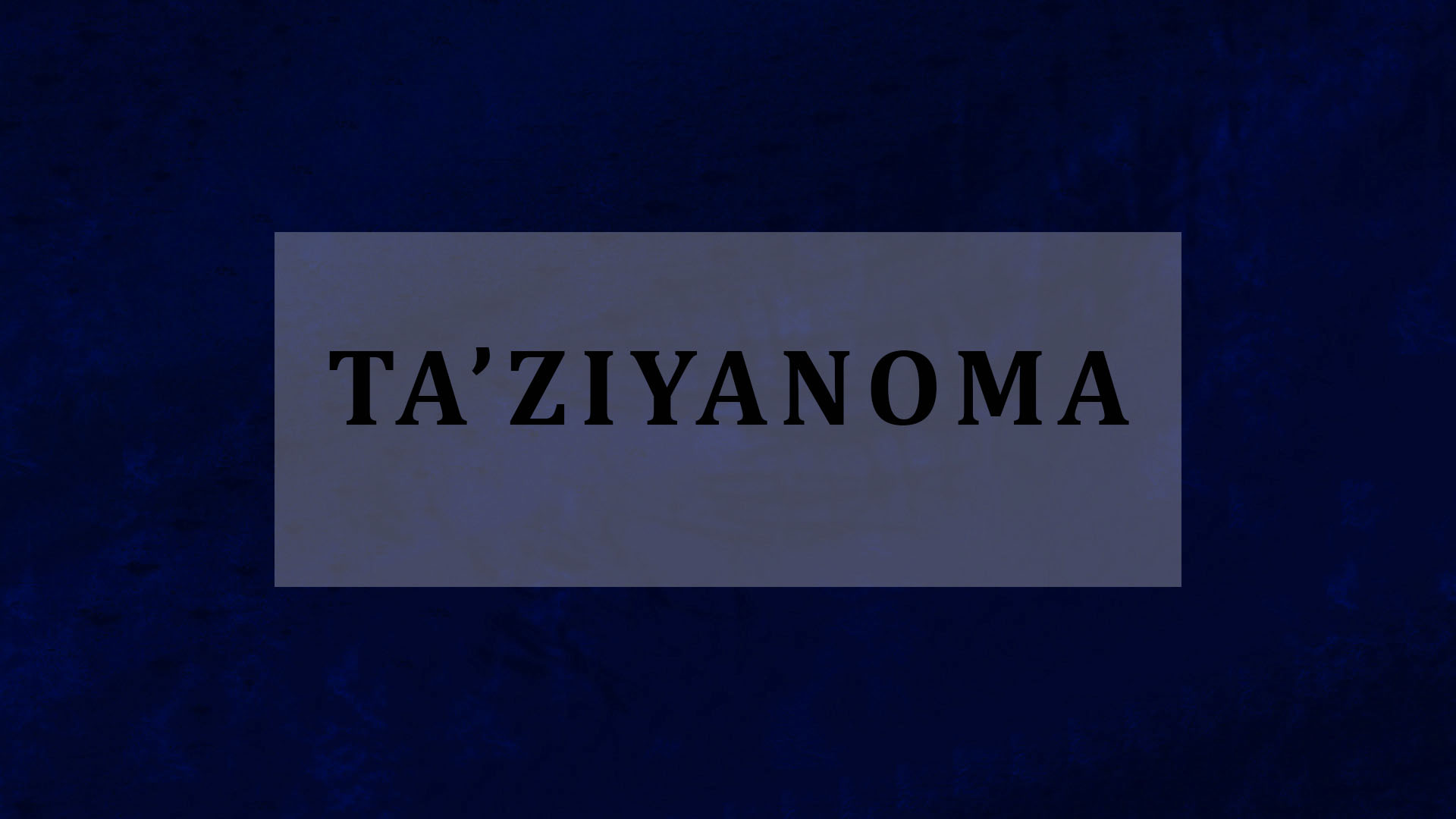TA’ZIYANOMA