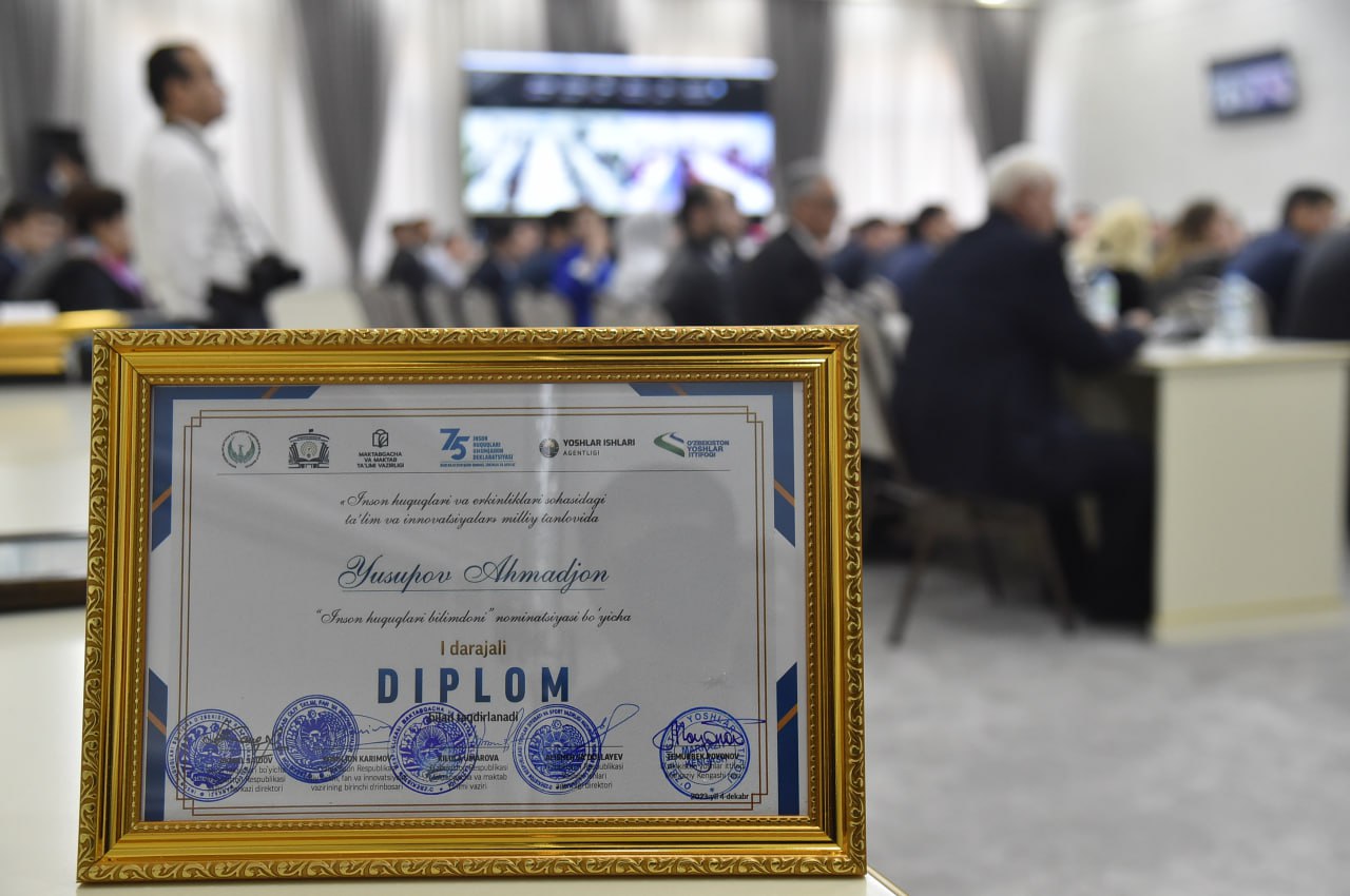“Inson huquqlari va erkinliklari sohasida ta’lim va innovatsiyalar” tanlovi g‘oliblari ertaga ma’lum bo‘ladi