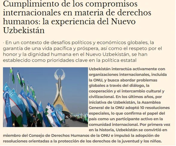 "El Mundo Financiero": XMT O'zbekistonning mehnatkashlar huquqlarini ta'minlash bo'yicha tajribasini muvaffaqiyatli model sifatida e'tirof etmoqda