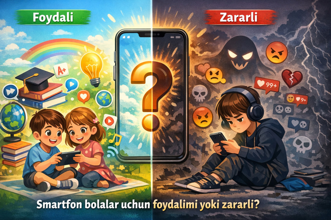 Smartfon – bolalar uchun foydalimi yoki zararli?
