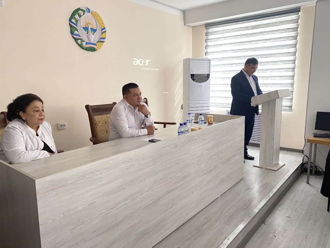 Markaz vakillari shifoxonadagi bayram tadbirida qatnashdi