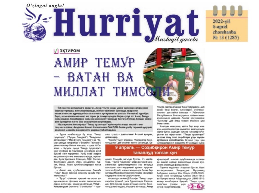 Amir Temur – Vatan va millat timsoli