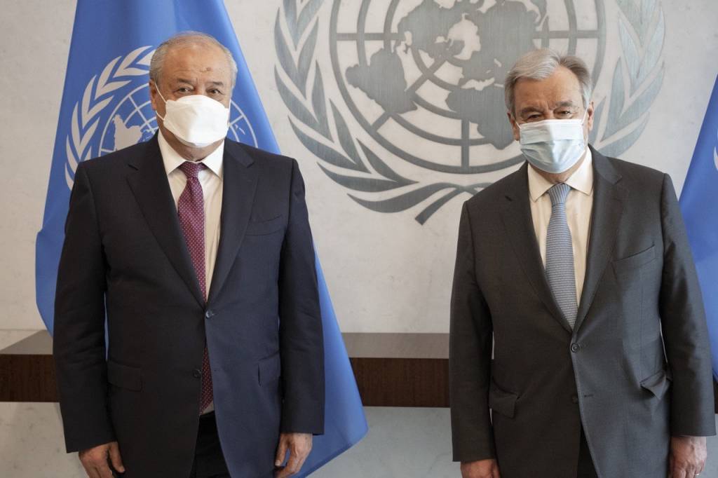 Uzbekistan's Special Representative Abdulaziz Kamilov meets with UN Secretary General