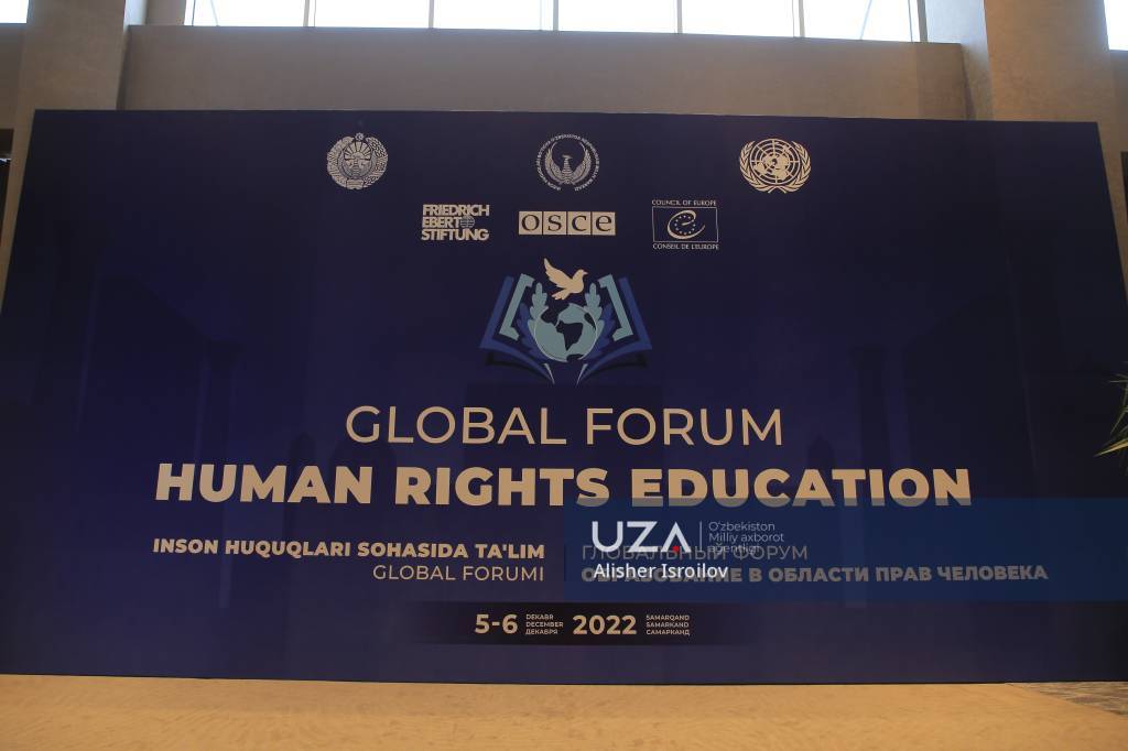 Samarqandda “Inson huquqlari sohasida ta’lim” Global forumi davom etyapti