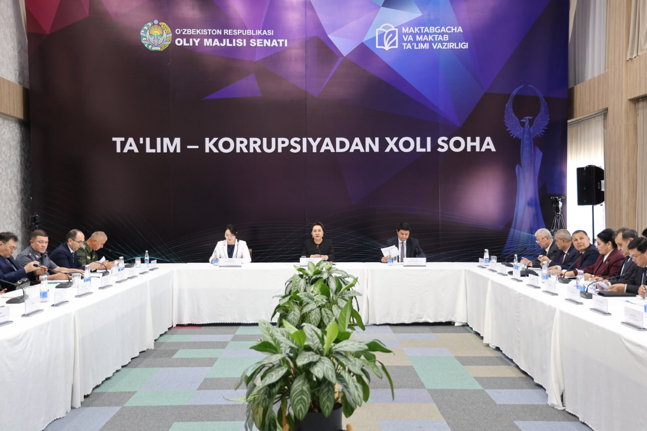 Korrupsiyaga qarshi kurashish milliy kengashining sayyor majlisida maktab va maktabgacha taʼlim tizimidagi korrupsiya holatlari va ularning oldini olish masalalari muhokama qilindi