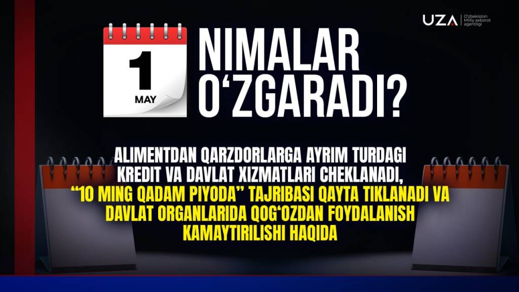 Qonunchilikda 1-maydan nimalar o‘zgaradi? (+video)