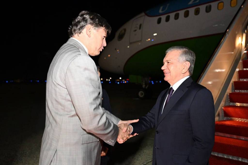 The President of Uzbekistan arrives in the United States